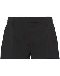 Prada - Low-rise Mohair-wool Shorts - Lyst