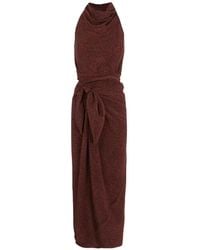 Cortana - Corallo Printed Silk Dress - Lyst