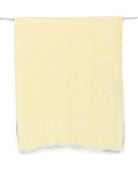 Blugirl Blumarine - Logo-Print Frayed Scarf - Lyst
