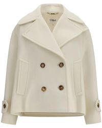Chloé - Veste En Laine Mélangée À Boutonnière Croisée - Lyst