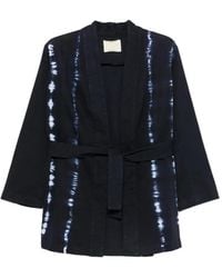 Momoní - Eugenie Tie-Dye Belted Coat - Lyst