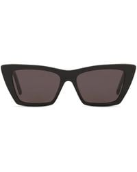 Saint Laurent - Cat-Eye Frame Tinted Sunglasses - Lyst