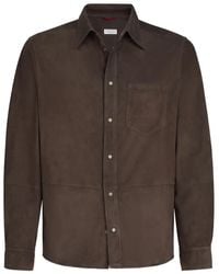 Brunello Cucinelli - Suede Overshirt - Lyst