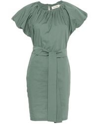 MOUTAKI - Puff-Sleeve Belted Mini Dress - Lyst