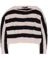 Bimba Y Lola - Striped Open-Knit Sweater - Lyst