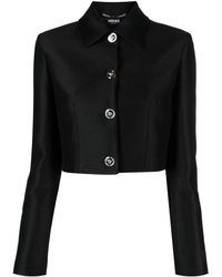 Versace - Cropped Button-up Jacket - Lyst
