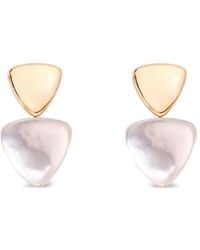 Vhernier - 18Kt Rotgoldohrringe Mit Kristallen Und Perlmutt - Lyst