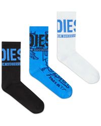 DIESEL - Skm-Ray Socks (Pack Of Three) - Lyst