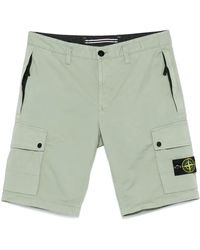 Stone Island - Shorts Met Afneembare Badge - Lyst