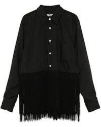 COMME DES GARÇON BLACK - Fringe-Trimmed Tiered Shirt - Lyst