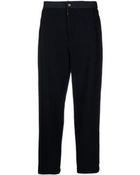 Giorgio Armani - Pleated Quilted Tapered Trousers - Lyst