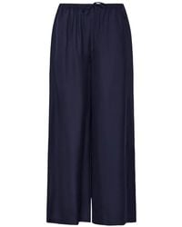 Patrick Assaraf - Silk Drawstring Palazzo Pants - Lyst
