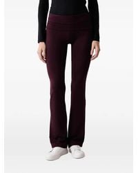 Guess - Lotus Rhinestone-Logo Flared Leggings - Lyst