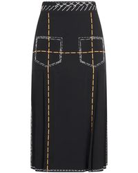 Moschino - Contrast-Stitch Skirt - Lyst