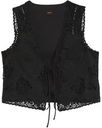 BOSS - Sleeveless Tops - Lyst