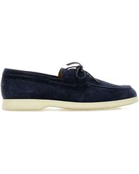 Duca Degli Abruzzi - Lace-Up Suede Loafers - Lyst