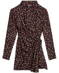 Isabel Marant - Vestido midi cruzado con motivo de lunares - Lyst