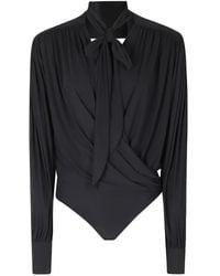 Amazuìn - Keila Draped Bodysuit - Lyst