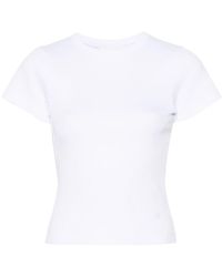 Axel Arigato - Geripptes T-Shirt mit Cut-Out - Lyst