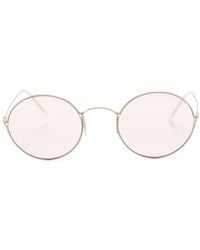 Giorgio Armani - Round-Frame Tinted Sunglasses - Lyst