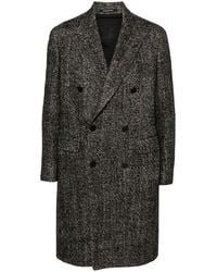 Tagliatore - Herringbone Double-breasted Coat - Lyst