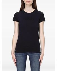 ARMANI EXCHANGE - Rhinestone-Embellished T-Shirt - Lyst