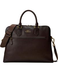 Polo Ralph Lauren - Pebble-Leather Detachable-Strap Briefcase - Lyst