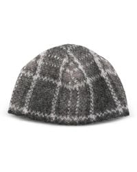 Our Legacy - Check-Pattern Beanie Hat - Lyst