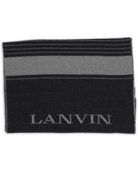 Lanvin - Striped Fringed Scarf - Lyst