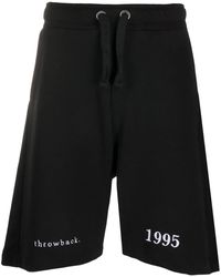 Throwback. - Logo Embroidered Track Shorts - Lyst