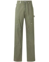 Moschino - Contrast-Stitch Straight-Leg Trousers - Lyst