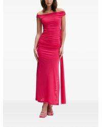 Bardot - Layana Off-Shoulder Ruched Maxi Dress - Lyst