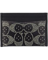COACH - Essential Card Case With Crystal Signature - Lyst