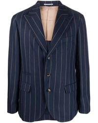 Brunello Cucinelli - Blazer a rayas diplomáticas - Lyst