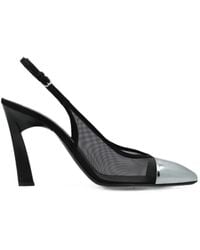 Emporio Armani - Mesh-Panelled Cap-Toe Pumps - Lyst