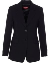 Max Mara - Blazer con botones y cuello en V - Lyst
