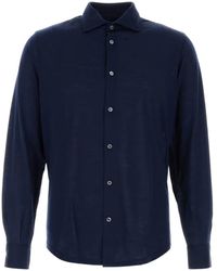 Fedeli - Camisa de lana con botones - Lyst