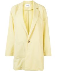 Enfold Oversized Single-breasted Blazer - Yellow