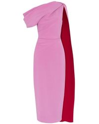 ROKSANDA - Maite Draped-Panel Midi Dress - Lyst