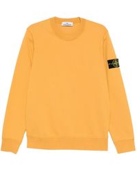 Stone Island - Organic Cotton Fleece Sweatshirt - Lyst