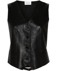 P.A.R.O.S.H. - Single-breasted Leather Waistcoat - Lyst