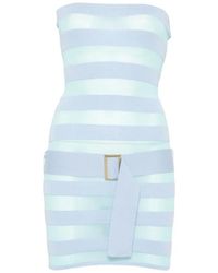 Asta Resort - Cora Striped Belted Mini Dress - Lyst