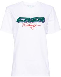 Casablancabrand - Racing Screen Cotton T-shirt - Lyst