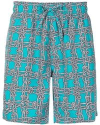 Amir Slama - Knot-Print Swim Shorts - Lyst