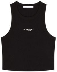 Givenchy - Top Corto Sin Mangas Con Estampado Paris - Lyst