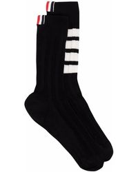 Thom Browne - Calcetines a rayas con motivo 4-Bar - Lyst