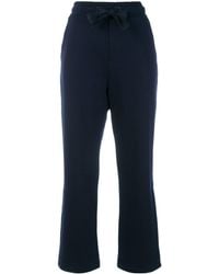 Moncler Flared Cropped Track Pants - Blue