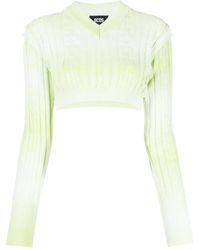 Gcds - Braids Faded-Effect Knitted Crop Top - Lyst