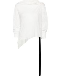 Rick Owens - Cowl-neck Cotton T-shirt - Lyst
