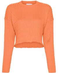 Manuel Ritz - Cropped-Pullover mit Zopfmuster - Lyst